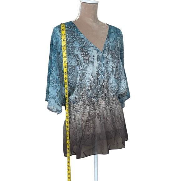 EUC Monograph Snakeskin Print Semi-Sheer Swimsuit Coverup - Picture 6 of 11